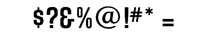 BlockGothic CondensedBold Font OTHER CHARS