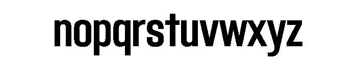 BlockGothic CondensedBold Font LOWERCASE