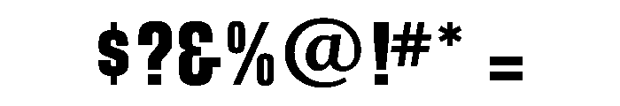 BlockGothic CondensedExtraBold Font OTHER CHARS