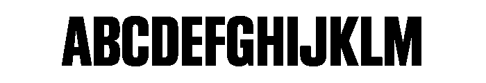 BlockGothic CondensedExtraBold Font UPPERCASE