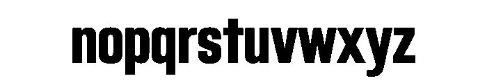 BlockGothic CondensedExtraBold Font LOWERCASE