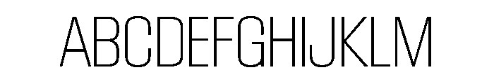 BlockGothic CondensedExtraLight Font UPPERCASE
