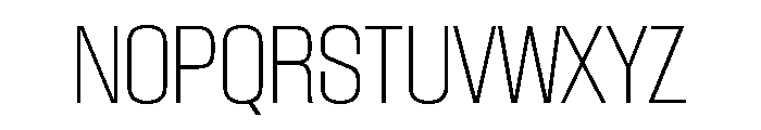 BlockGothic CondensedExtraLight Font UPPERCASE