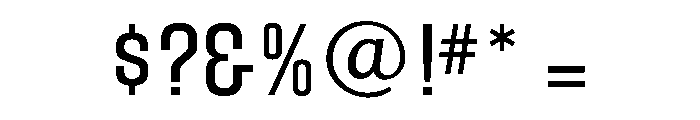 BlockGothic CondensedMedium Font OTHER CHARS