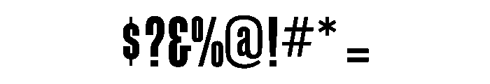 BlockGothic ExtraCondensedBold Font OTHER CHARS