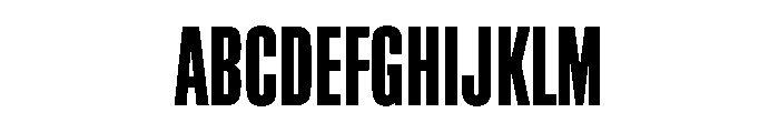 BlockGothic ExtraCondensedBold Font UPPERCASE