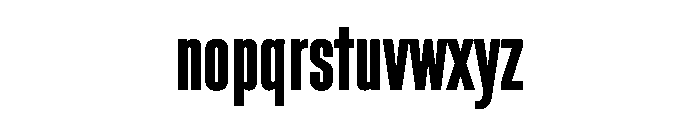 BlockGothic ExtraCondensedBold Font LOWERCASE