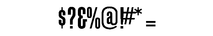 BlockGothic ExtraCondensedDemiBold Font OTHER CHARS