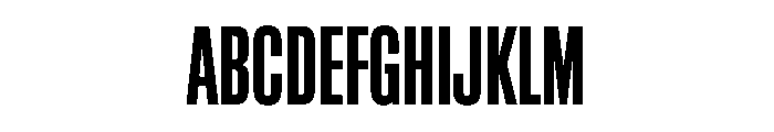 BlockGothic ExtraCondensedDemiBold Font UPPERCASE