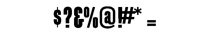 BlockGothic ExtraCondensedExtraBold Font OTHER CHARS