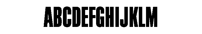 BlockGothic ExtraCondensedExtraBold Font UPPERCASE