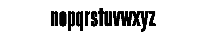 BlockGothic ExtraCondensedExtraBold Font LOWERCASE