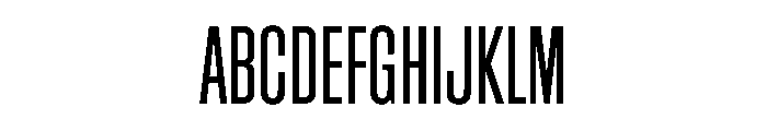 BlockGothic ExtraCondensedLight Font UPPERCASE