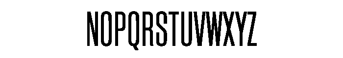 BlockGothic ExtraCondensedLight Font UPPERCASE