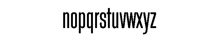 BlockGothic ExtraCondensedLight Font LOWERCASE