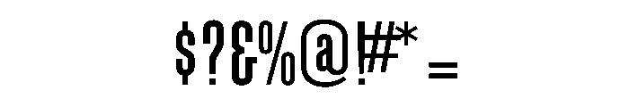 BlockGothic ExtraCondensedMedium Font OTHER CHARS