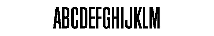 BlockGothic ExtraCondensedMedium Font UPPERCASE