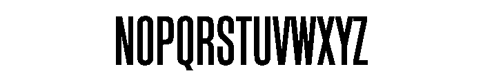 BlockGothic ExtraCondensedMedium Font UPPERCASE