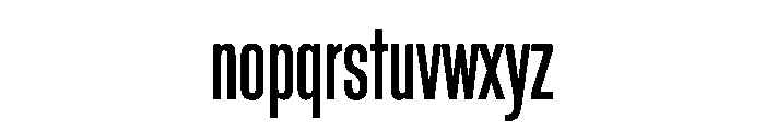 BlockGothic ExtraCondensedMedium Font LOWERCASE