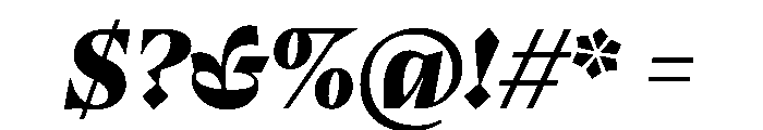 BluuSuuperstar BlackItalic Instance Font OTHER CHARS