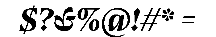 BluuSuuperstar BoldItalic Instance Font OTHER CHARS