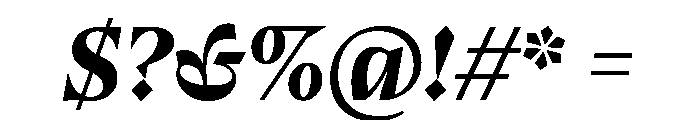 BluuSuuperstar BoldItalic Font OTHER CHARS
