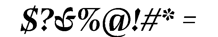 BluuSuuperstar MediumItalic Instance Font OTHER CHARS
