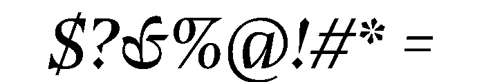 BluuSuuperstar RegularItalic Instance Font OTHER CHARS