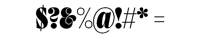 Blaacck Poster Font OTHER CHARS