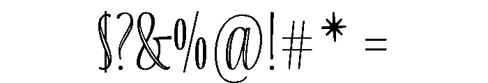 Blend Caps Condensed Inline Font OTHER CHARS