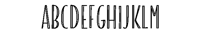 Blend Caps Condensed Inline Font UPPERCASE
