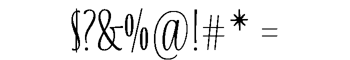 Blend Caps Condensed Regular Font OTHER CHARS