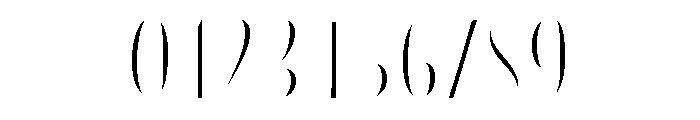 Blend Caps Engraved Fill Font OTHER CHARS