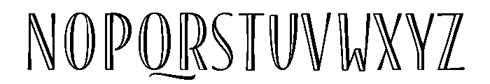 Blend Caps Engraved Font LOWERCASE
