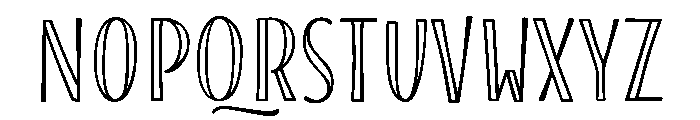 Blend Caps Inline Bold Font LOWERCASE