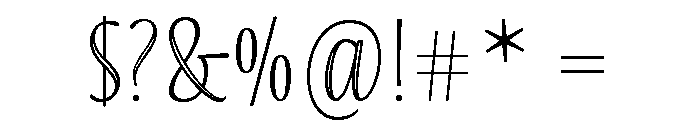 Blend Inline Font OTHER CHARS
