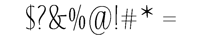 Blend Regular Font OTHER CHARS