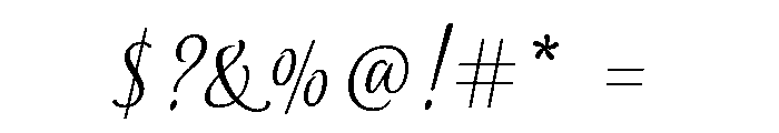 Blend Script Regular Font OTHER CHARS