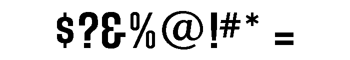 Block Gothic Condensed Bold Font OTHER CHARS