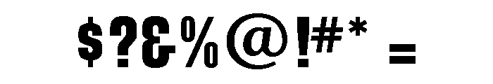Block Gothic Condensed Extra Bold Font OTHER CHARS