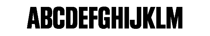 Block Gothic Condensed Extra Bold Font UPPERCASE
