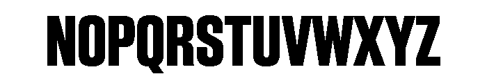 Block Gothic Condensed Extra Bold Font UPPERCASE