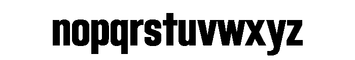 Block Gothic Condensed Extra Bold Font LOWERCASE