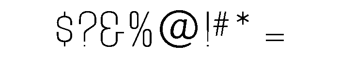 Block Gothic Condensed Extra Light Font OTHER CHARS