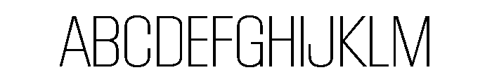 Block Gothic Condensed Extra Light Font UPPERCASE