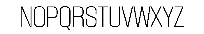 Block Gothic Condensed Extra Light Font UPPERCASE