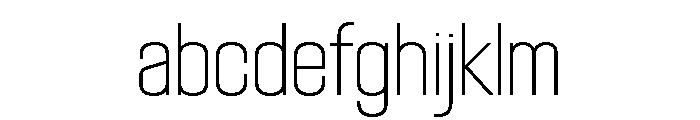 Block Gothic Condensed Extra Light FONT