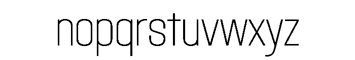 Block Gothic Condensed Extra Light Font LOWERCASE