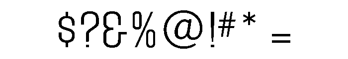 Block Gothic Condensed Light Font OTHER CHARS