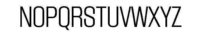 Block Gothic Condensed Light Font UPPERCASE